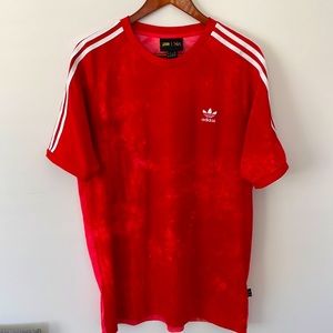 Large Red Adidas x Pharrell Williams Collection T-Shirt #Adidas #Pharrell